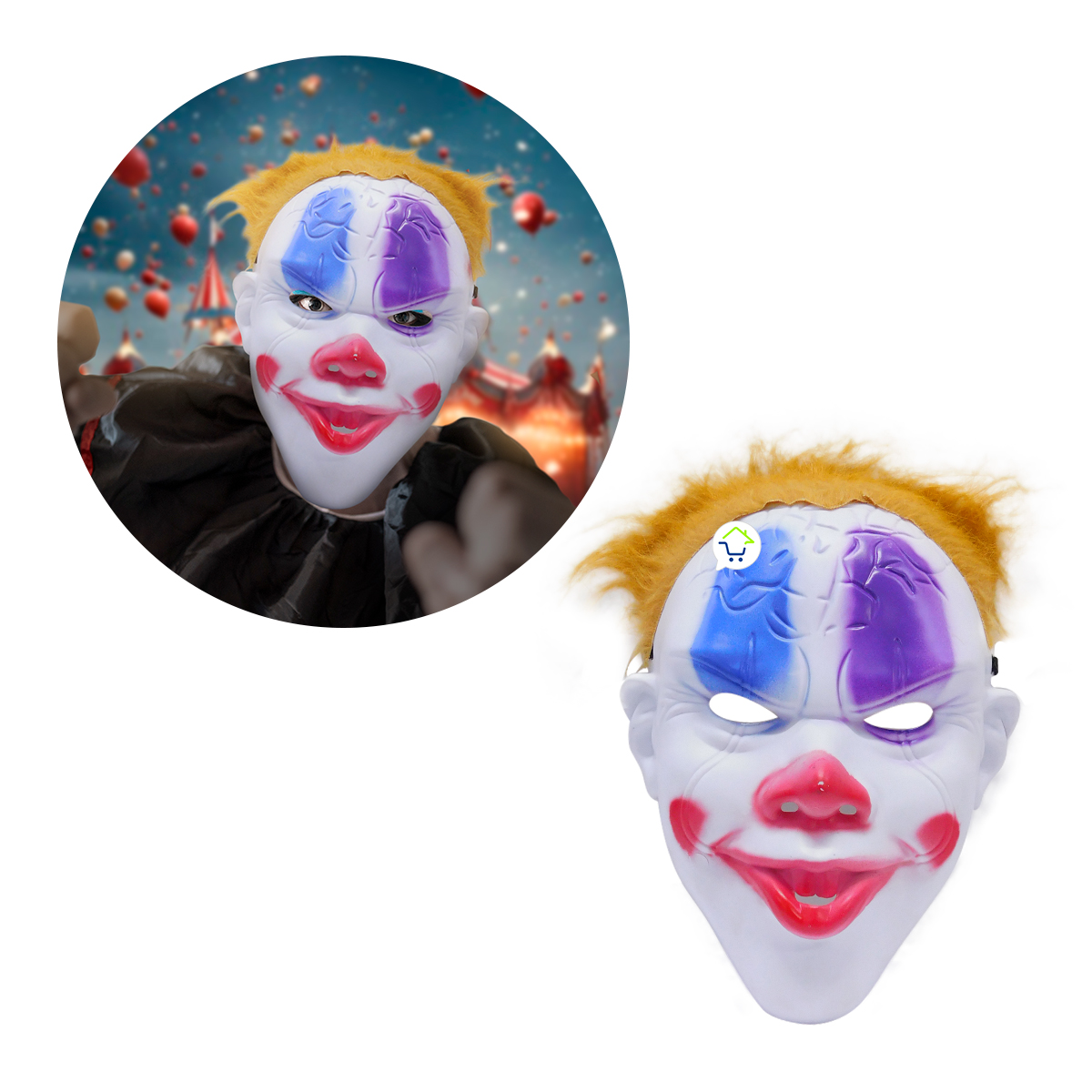 Miniatura 8 de Mascara Halloween Payaso Asesino MSHW02